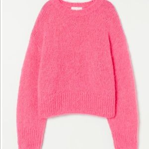 H&M Hot Pink Alpaca Wool Sweater